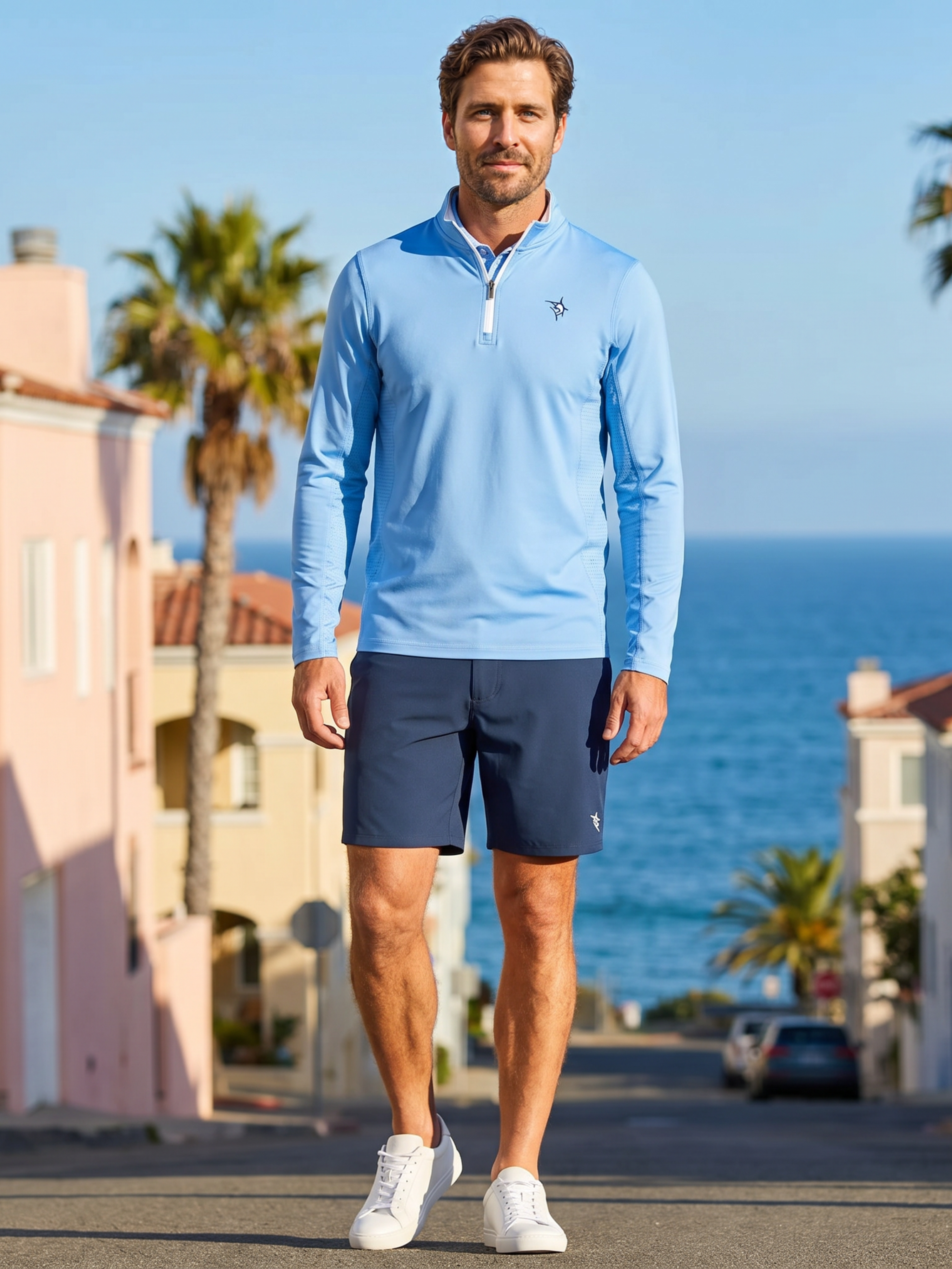 White Water Life Monterey Performance Quarter Zip — construction detail