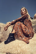 profile-nyc FLORAL RUST DRESS — main product shot