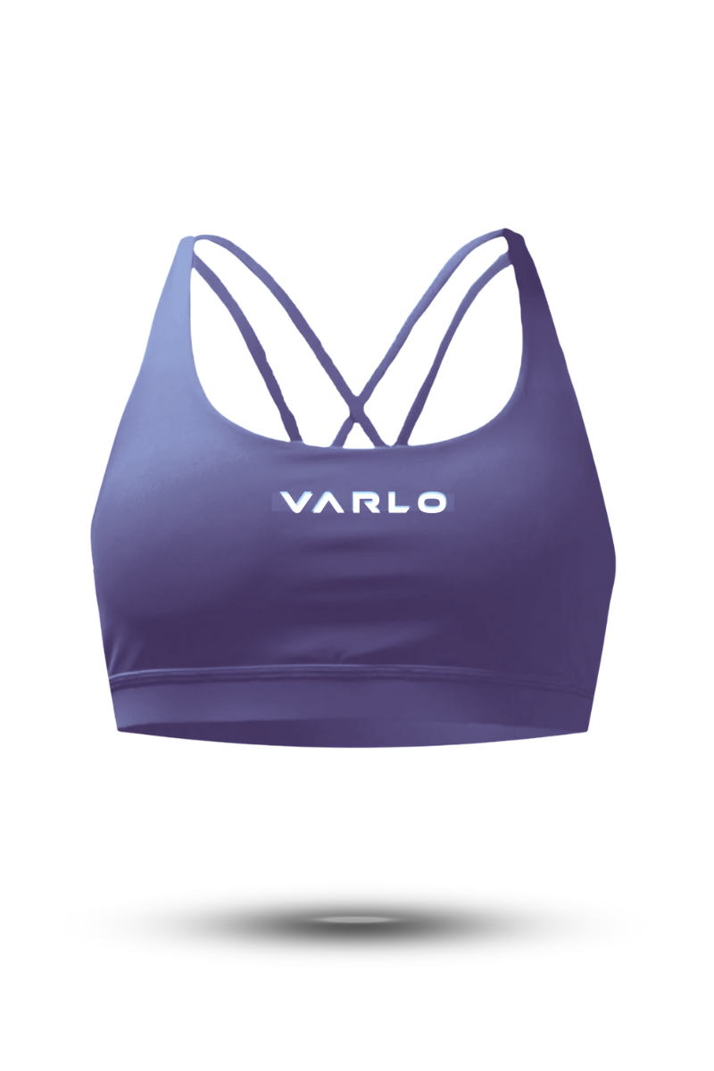 Varlo Women's SOHO Cross Back Sports Bra (Lilac Mist) — main product shot