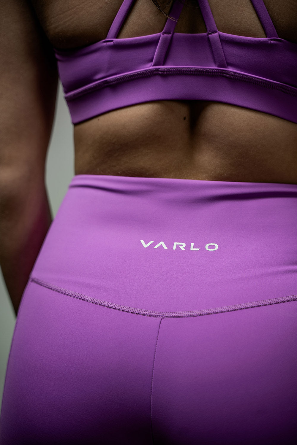 Varlo Women's SOHO Fitness Shorts 5" (Purple Muse) — lifestyle worn / used context