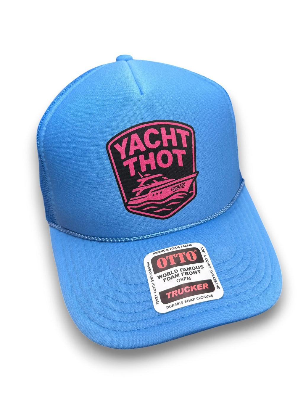 Luckless Outfitters Yacht Thot Trucker Hat — main product shot