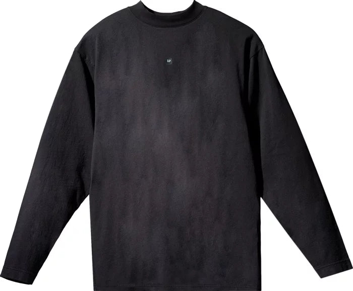 Phantom Marketplace Yeezy Gap Engineered by Balenciaga Logo Long-Sleeve Tee - Black — main product shot