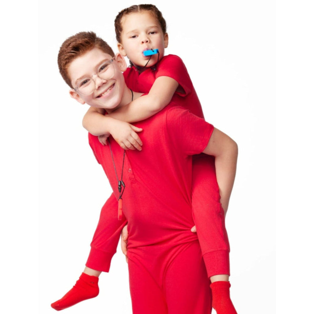 ParkerandTalia Ultimate Comfort Playsuit-RED — main product shot