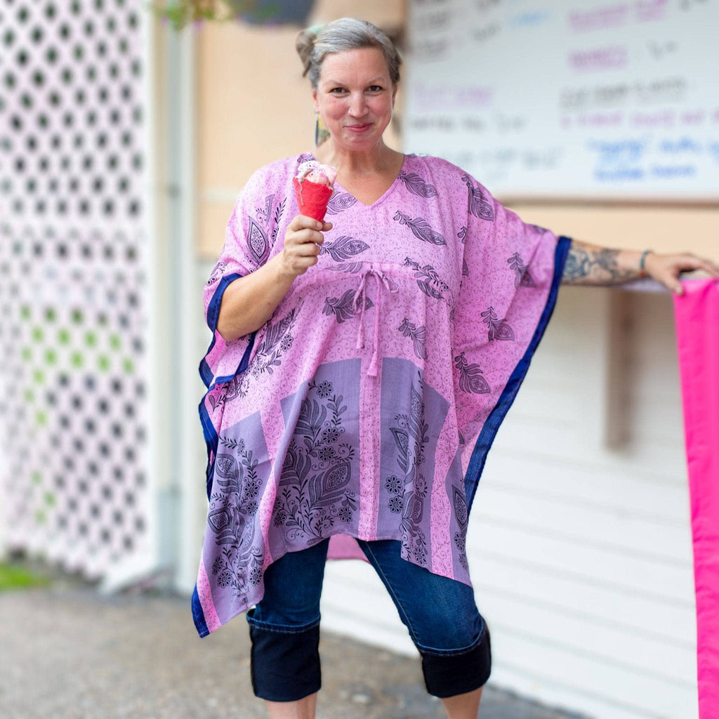 Darn Good Yarn Surplus Aanya Adjustable Short Kaftan — detail shot 8