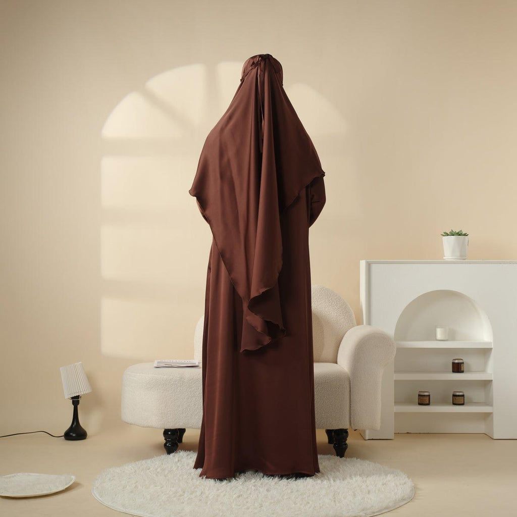 Mariam's Collection Abaya With Niqab and Khimar | Satin Niqab Khimar and Abaya (MK016) — main product shot
