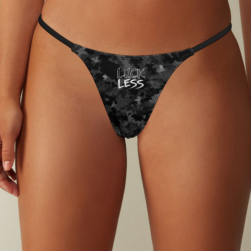 Luckless Outfitters Tactical Camo Thong — detail close-up