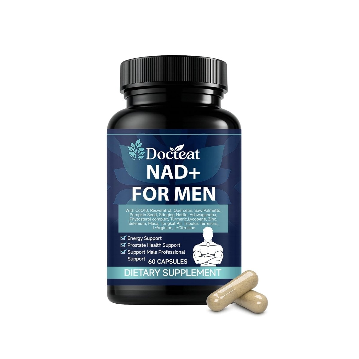 Premium 60-Count Zinc & Herbal Blend Capsules - Boost Men's Health Naturally