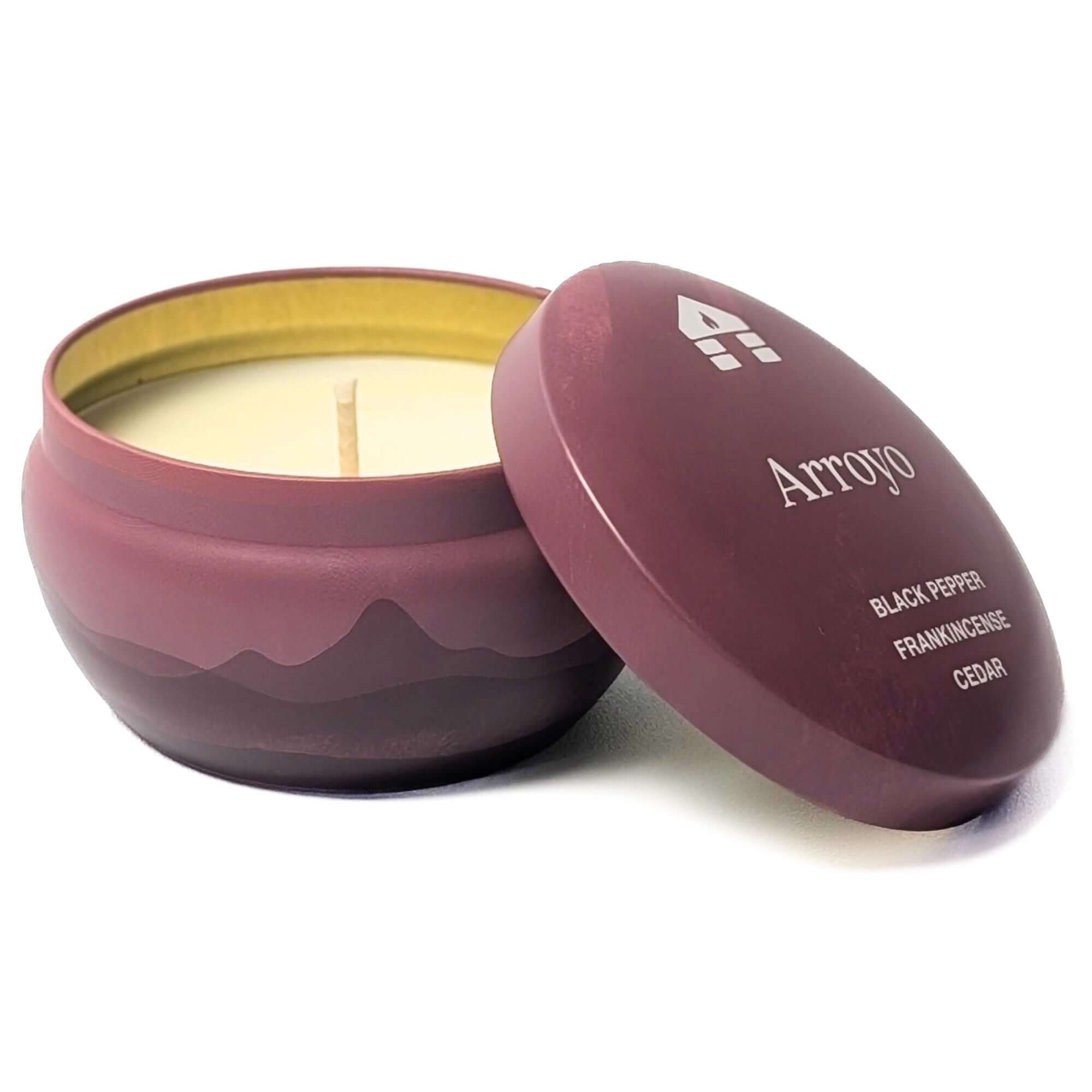 Bluecorn Candles Scented Candle Tins - Aromática - 8oz — side view