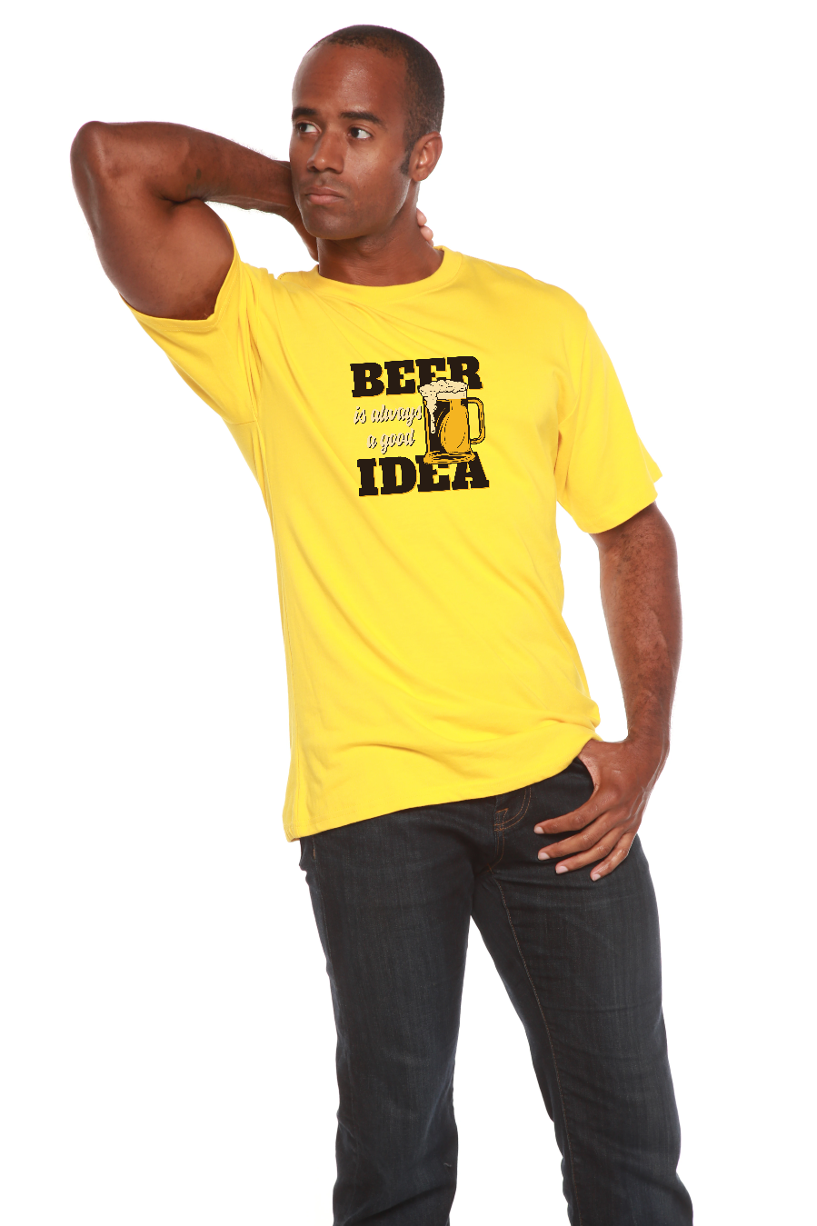 Spun Bamboo Beer Idea Men's Bamboo Viscose/Organic Cotton Short Sleeve Graphic T-Shirt — color detail
