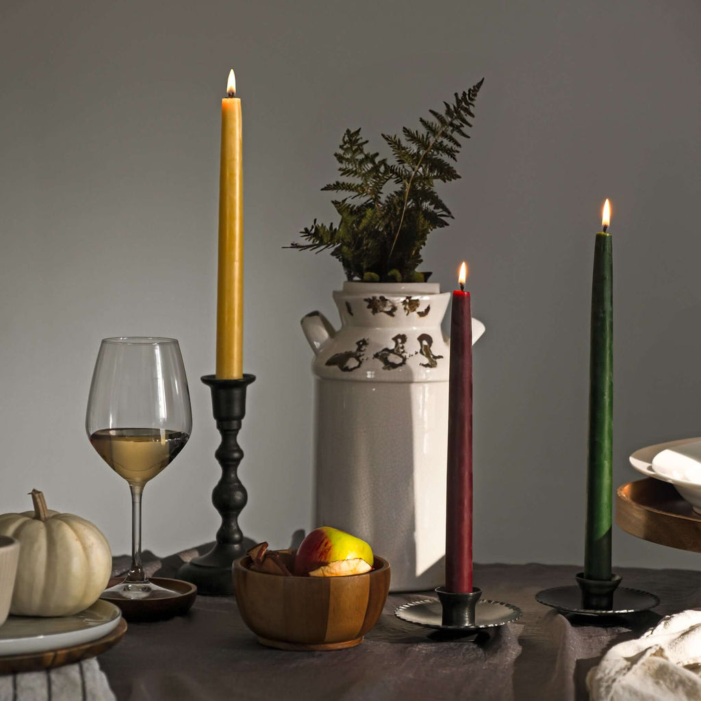 Bluecorn Candles Hand-Dipped Beeswax Taper Candles - Bulk 4-Pair Bundle — main product shot