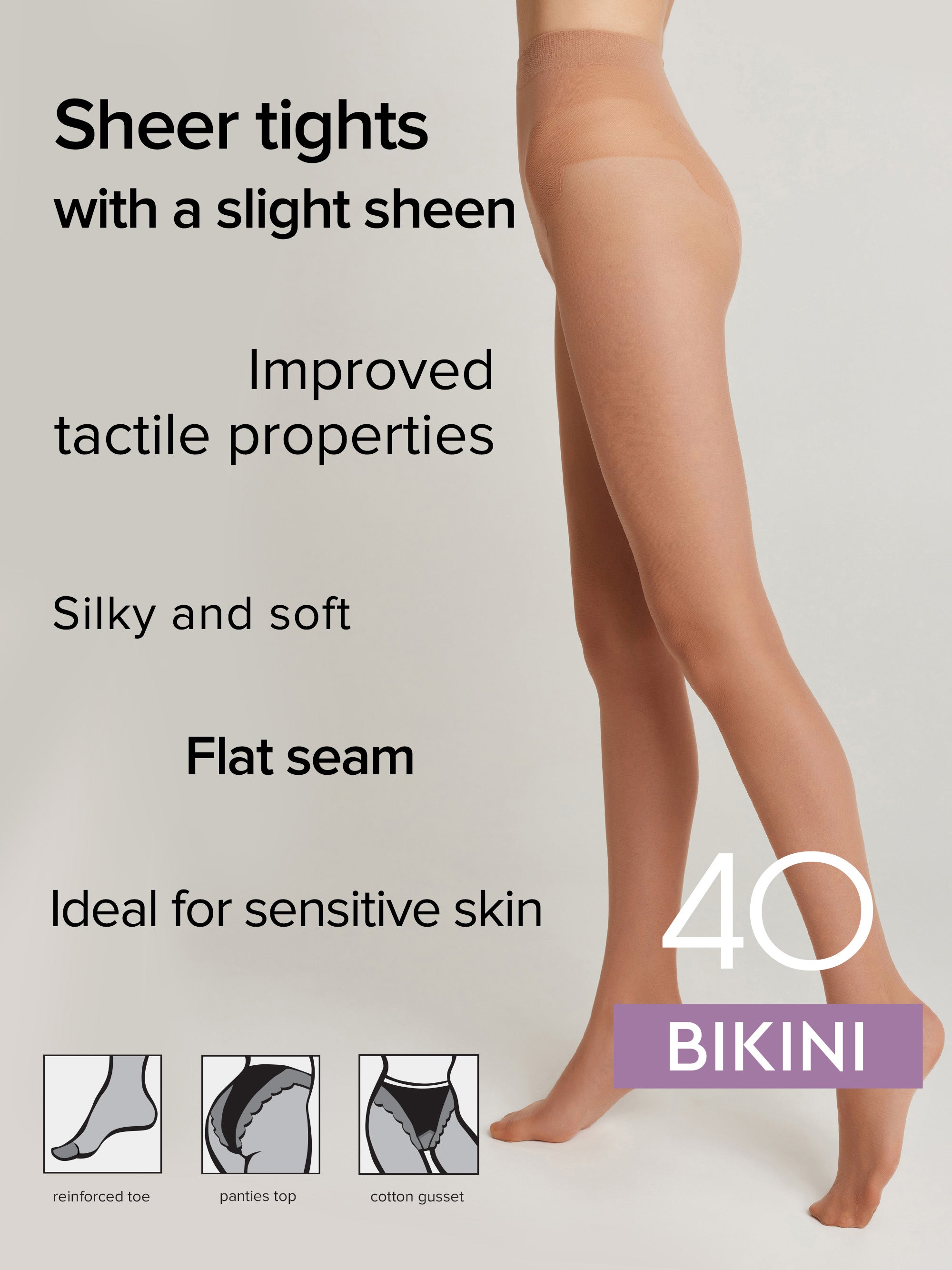 Tights Conte Bikini 40 Den - Ajour Top