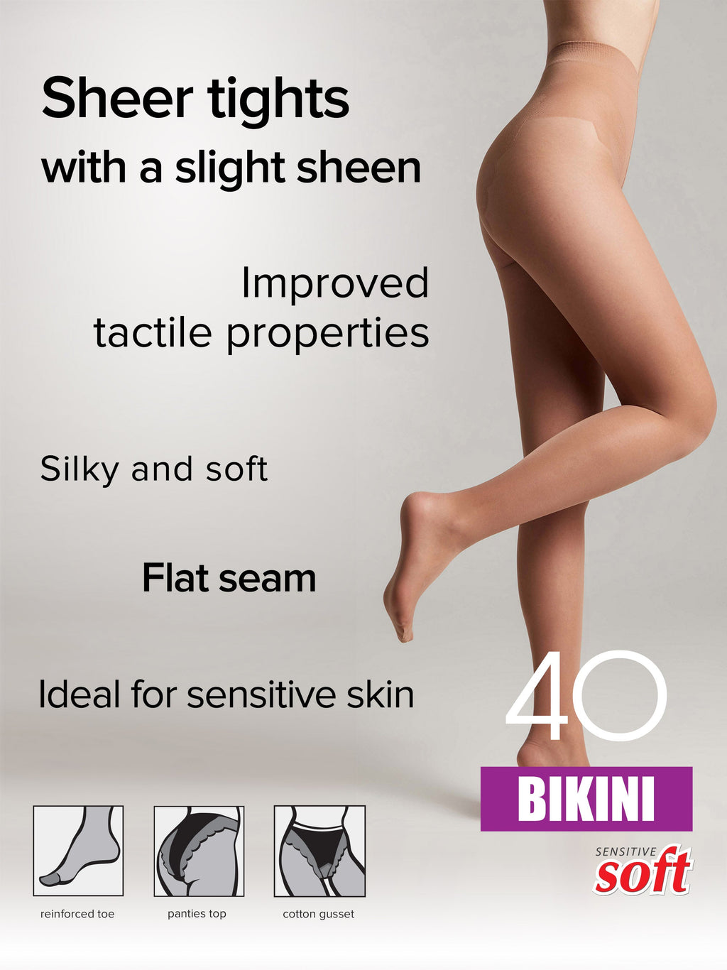 TheRanok.com Tights Conte Bikini 40 Den - Ajour Top — detail close-up