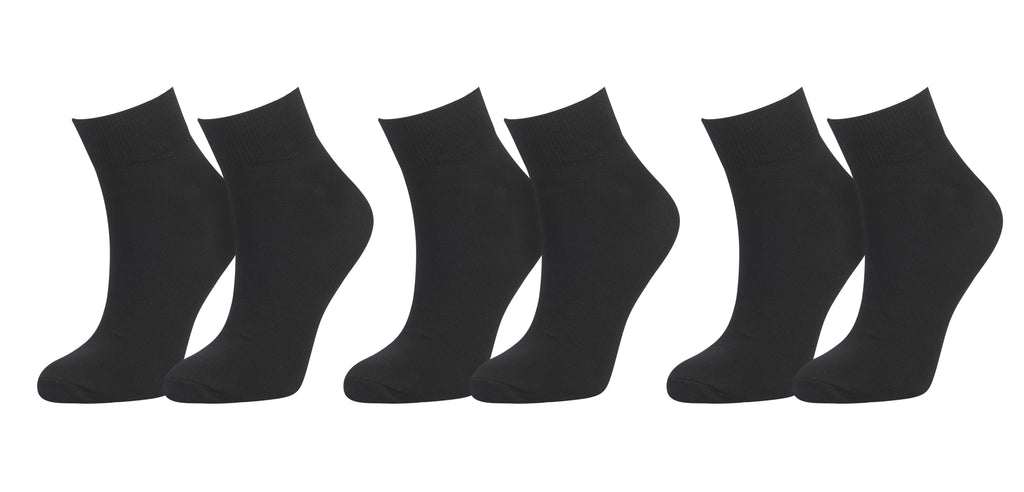 tittimitti tittimitti® Women’s 98% Organic Cotton Ankle Socks 3-Pack – Breathable Everyday Ankle Socks — main product shot