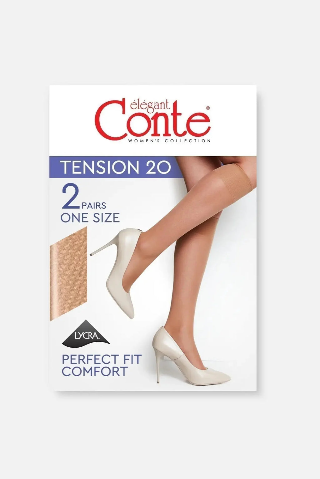 TheRanok.com Knee Highs Conte Tension 20 Den (2 pairs) — product on model