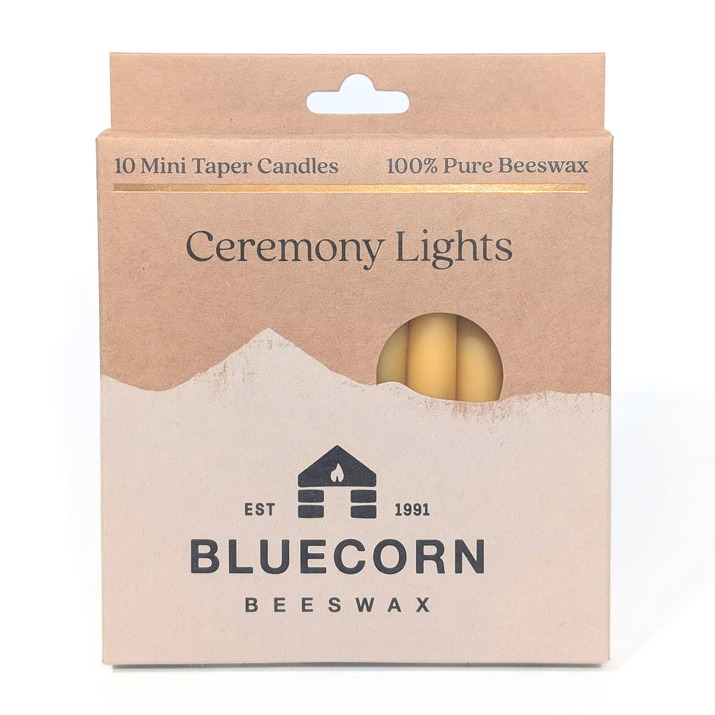 Bluecorn Candles Pure Beeswax - Ceremony & Vigil Mini Taper Candles — main product shot