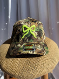 Coco & Rho Bow Camo- Trucker Hat Yellow — main product shot