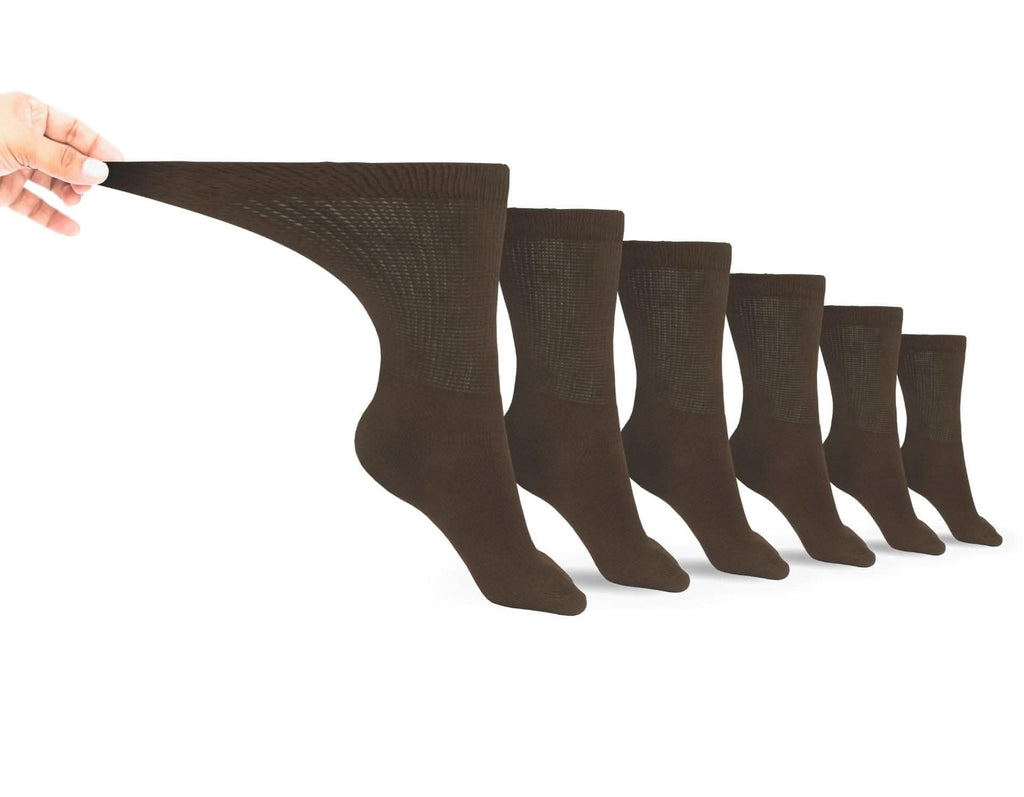 DSC Non-binding Cotton Diabetic Crew Socks (6-pair Pack) — side view