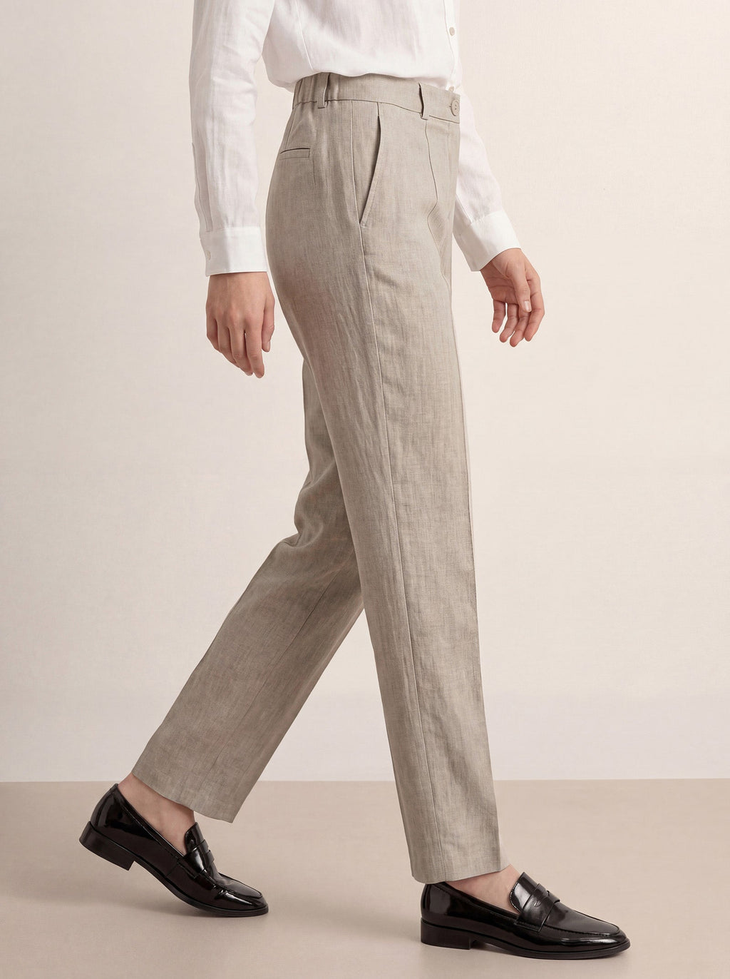 LINTICO Linen Tailored Straight Full Length Pants LANDON — packaging