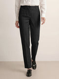 LINTICO Linen Tailored Straight Full Length Pants LANDON — main product shot