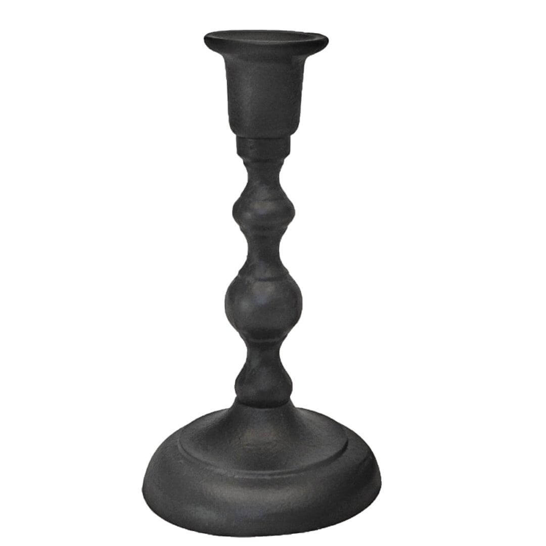 Bluecorn Candles Taper Candle Holders - Handcrafted Cast Iron — scale reference