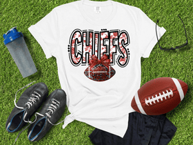 Kansas City Football Metallic shirt, Chiefs Faux Glitter Football Kansas Toile de Jouy floral KC Football Team, Kansas City Football Fan Gift, Chiefs Fan