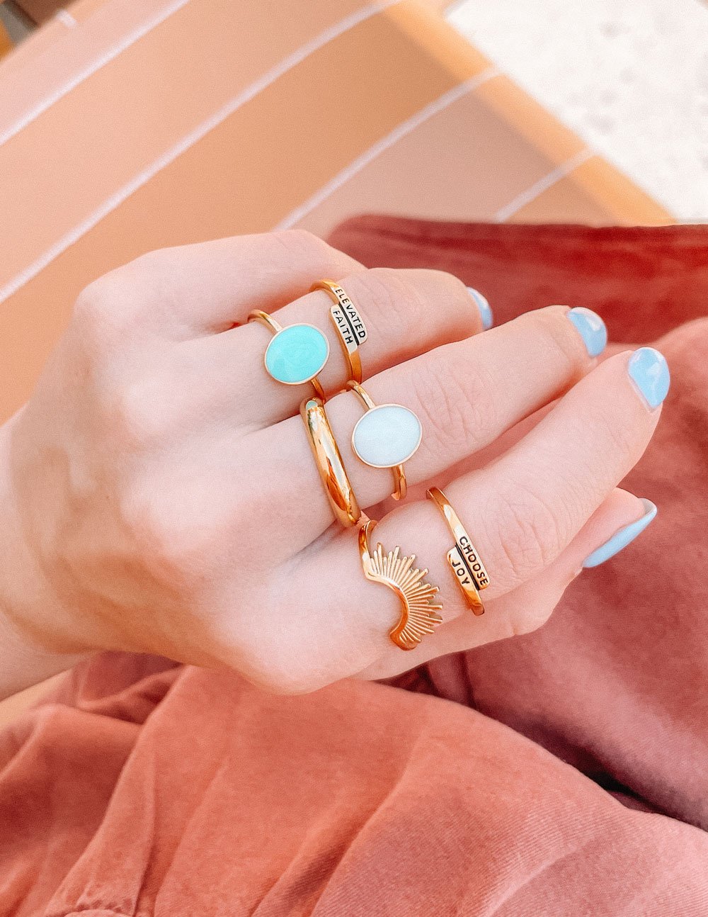 Elevated Faith Choose Joy Ring — detail close-up