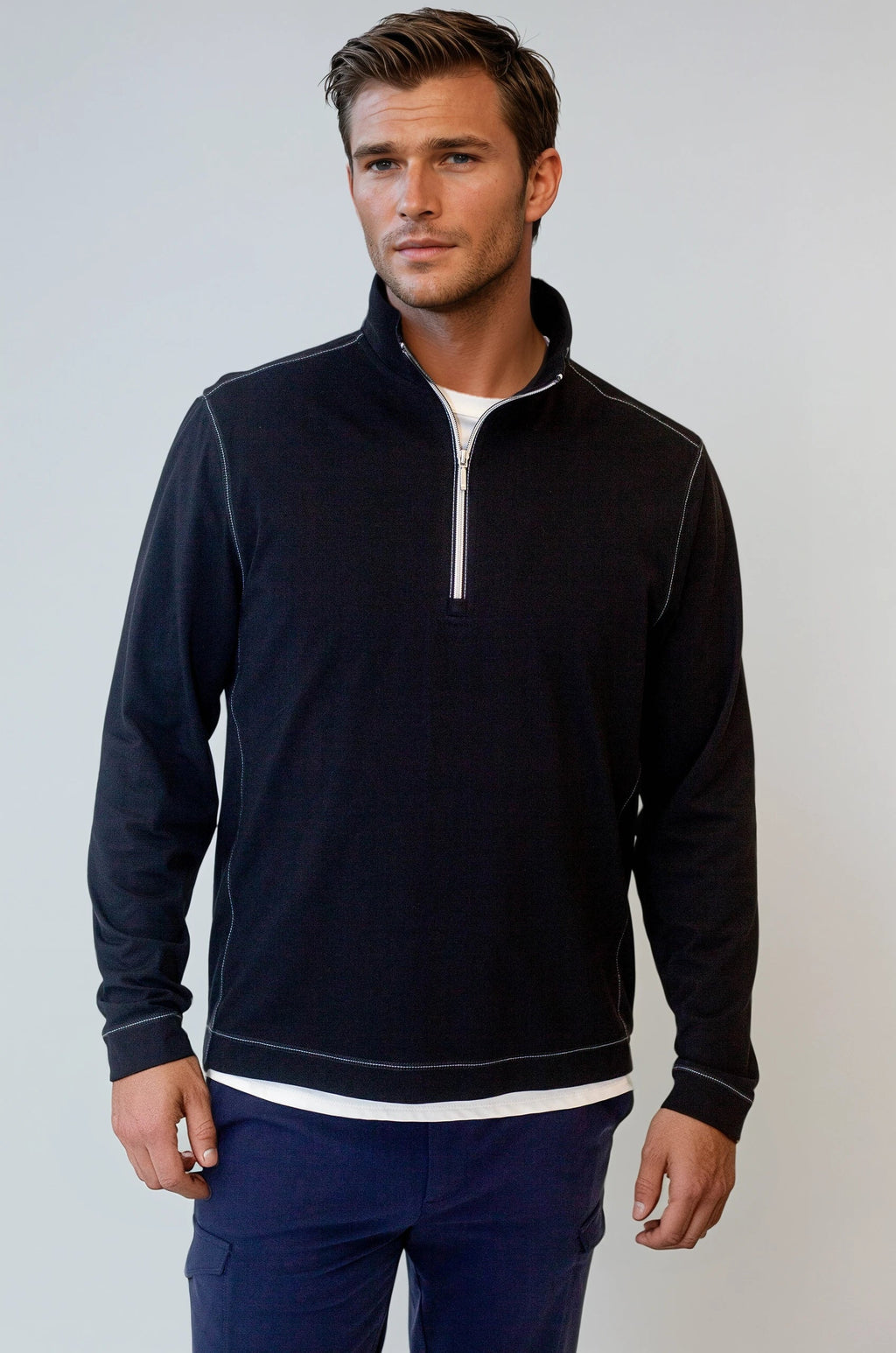 Buki Buki Cinqo Travel Half Zip 2-Pack - Black/White — detail close-up