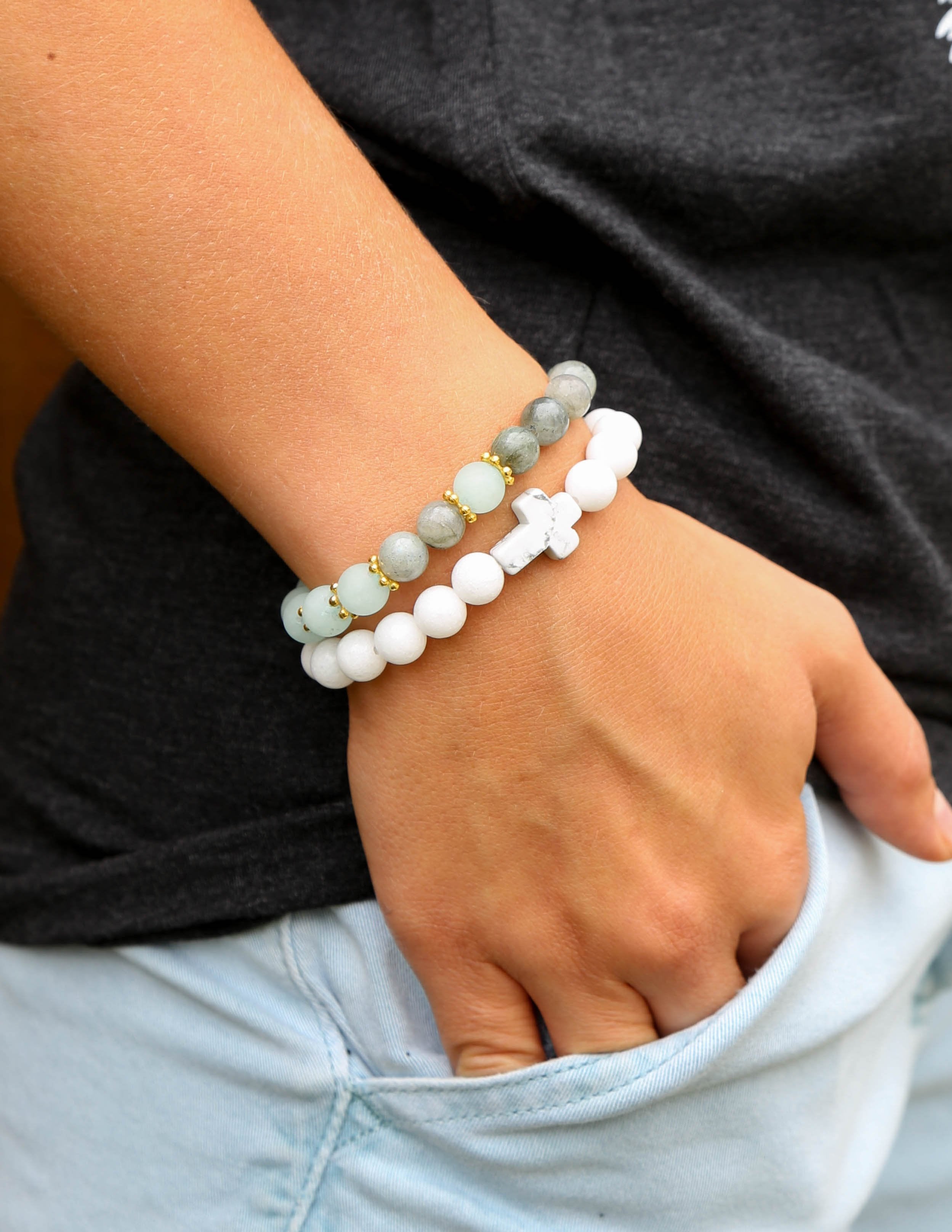 Elevated Faith Classic White Cross — lifestyle context