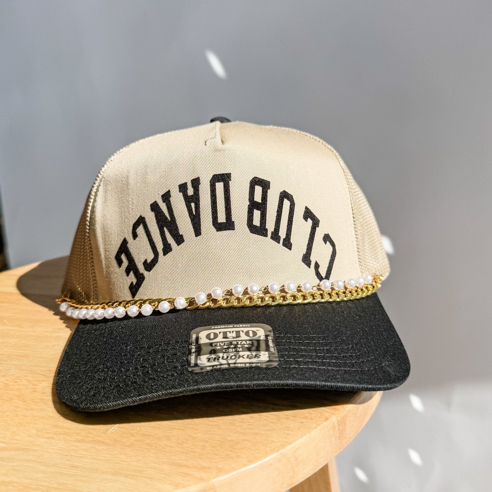 Coco & Rho Club Dance - Black/Tan Trucker Hat — main product shot