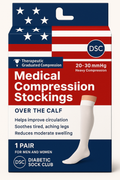Men's Over The Calf Compression Stocking Socks (1 Pair) — diabetic foot care by DSC