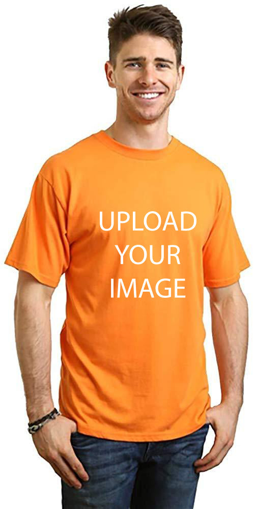 Spun Bamboo Custom Printed Men's Bamboo Viscose/Organic Cotton Short Sleeve T-Shirt — comparison shot