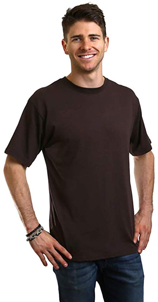 Spun Bamboo Custom Printed Men's Bamboo Viscose/Organic Cotton Short Sleeve T-Shirt — in-use photo