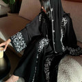 Mariam's Collection Luxury Black Embroidered Diamond Abaya Set (MOA184) — comparison shot