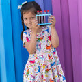Princess Awesome & Boy Wonder "Hypothesaurus Rex" Dinosaur Scientists Super Twirler Dress with Pockets — main product shot