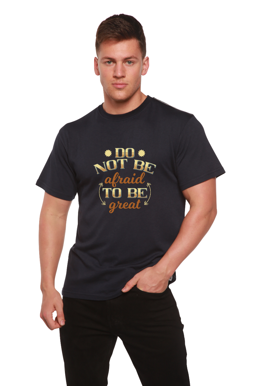 Spun Bamboo Do Not Be To Be Men's Bamboo Viscose/Organic Cotton Short Sleeve  Graphic T-Shirt — alternative angle