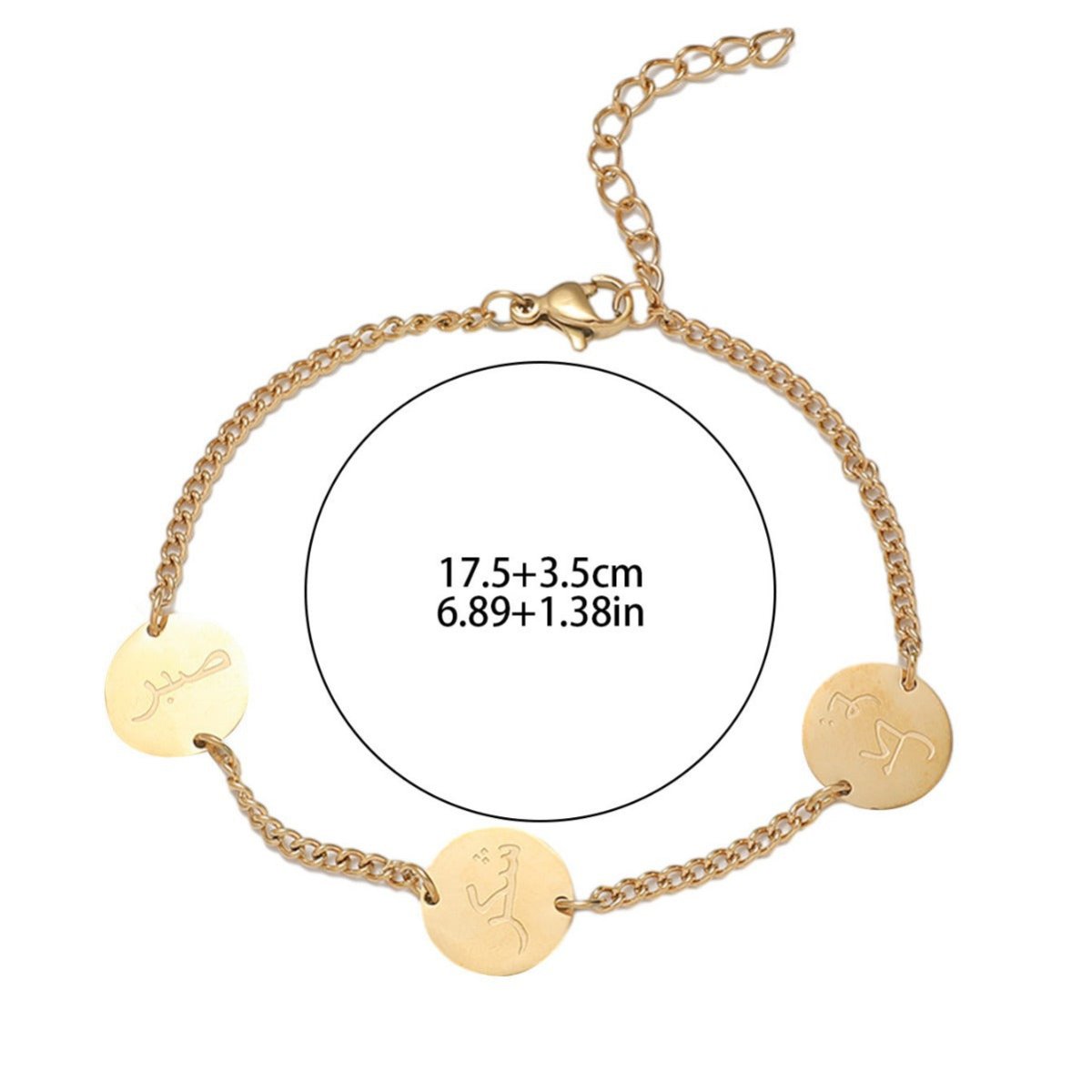 Mariam's Collection Double-sided titanium steel bracelet (MAC221)(WITH GIFT BOX) — Mariam's Collection branding close-up