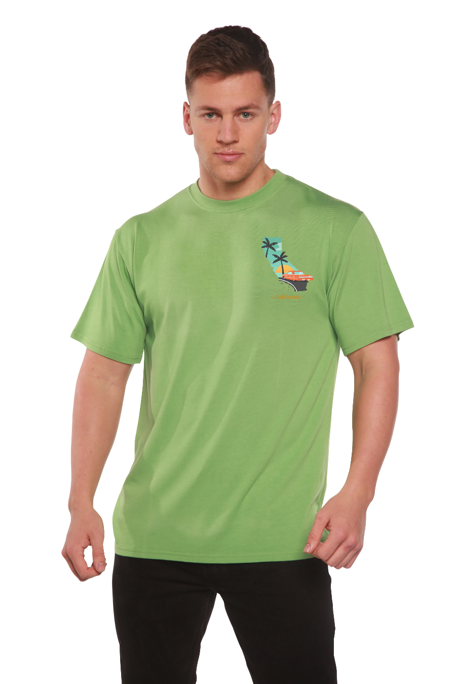 Spun Bamboo California Men's Bamboo Short Sleeve Graphic T-Shirt — alternative angle