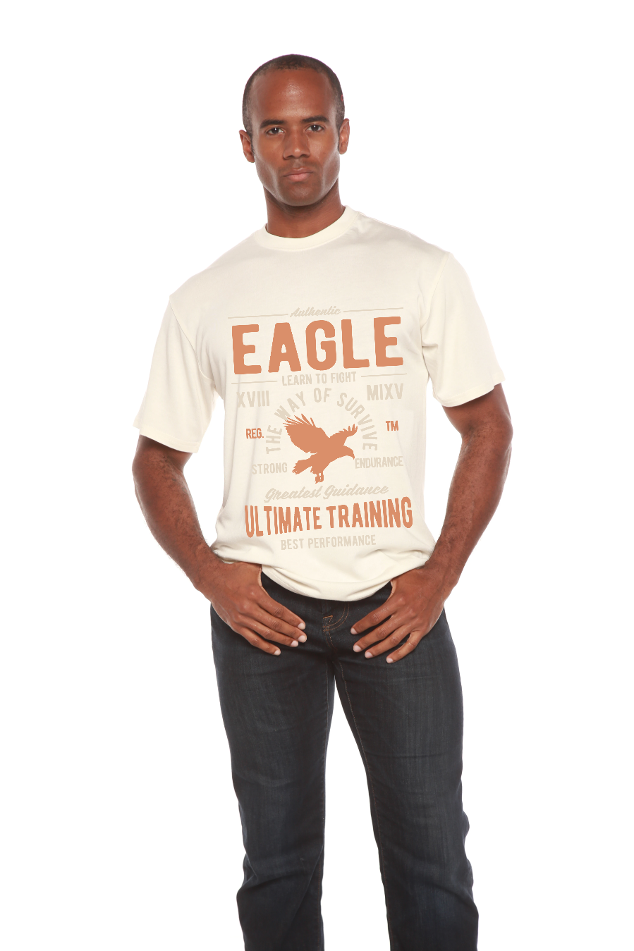 Spun Bamboo Eagle Men's Bamboo Viscose/Organic Cotton Short Sleeve Graphic T-Shirt — feature highlight