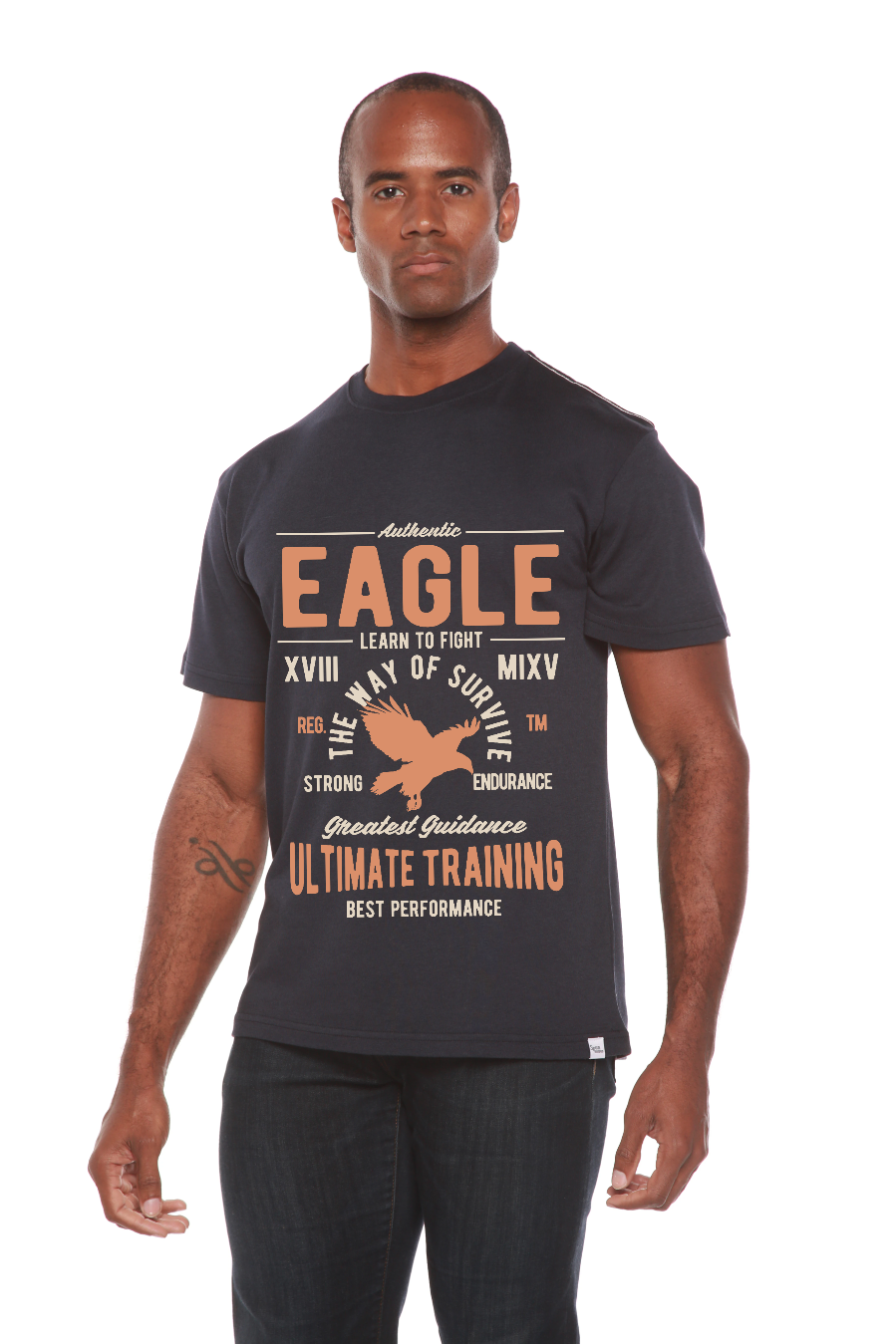 Spun Bamboo Eagle Men's Bamboo Viscose/Organic Cotton Short Sleeve Graphic T-Shirt — lifestyle context