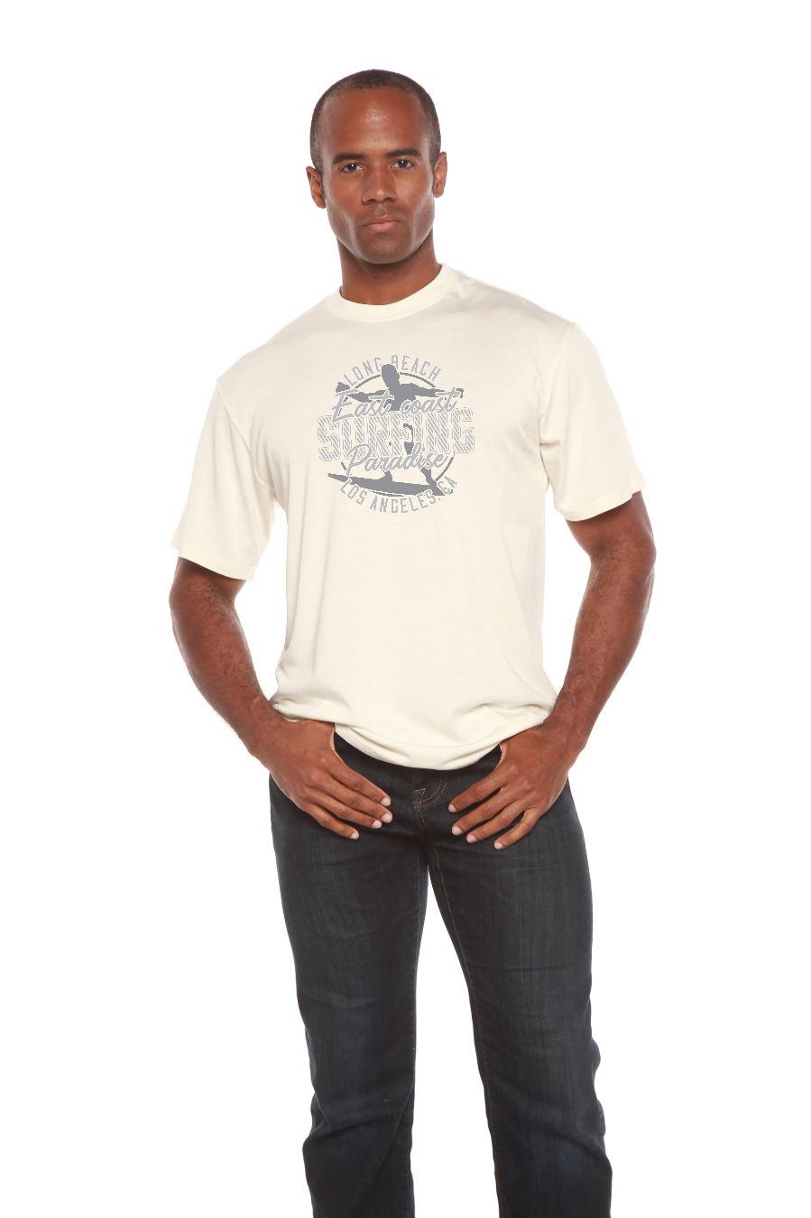 Spun Bamboo East Coast Paradise Men's Bamboo Viscose/Organic Cotton Short Sleeve Graphic T-Shirt — packaging