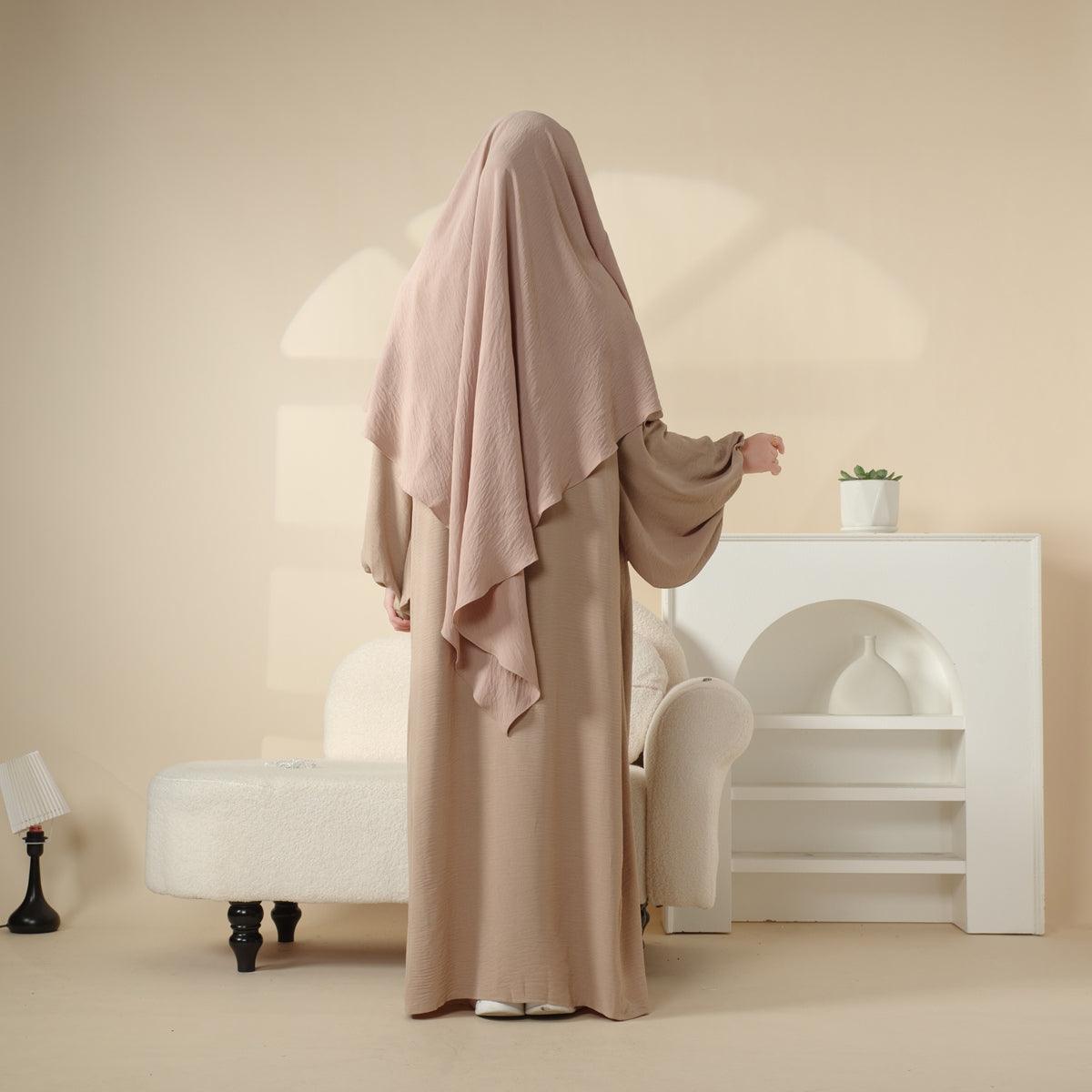 Mariam's Collection Elegant 2-Piece Crepe Abaya & Khimar Set (MK008) — main product shot