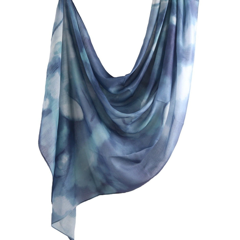 Mariam's Collection Elegant Watercolor Marble Print Headscarf Hijab (MH178) — detail shot 6