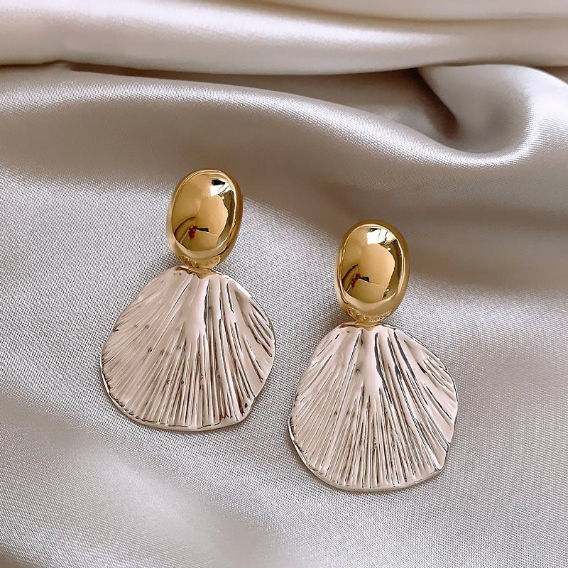 Mariam's Collection Everyday Chic Artisan Texture Drop Earrings (MAC323) — Mariam's Collection branding close-up