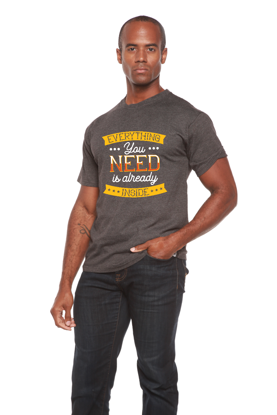 Spun Bamboo Everything you need Men's Bamboo Viscose/Organic Cotton Short Sleeve Graphic T-Shirt — alternative angle