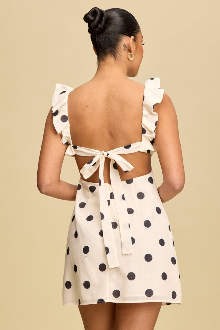Pretty Little Patriot Pretty Little Patriot Polka Dot Ruffle Dress — main product shot