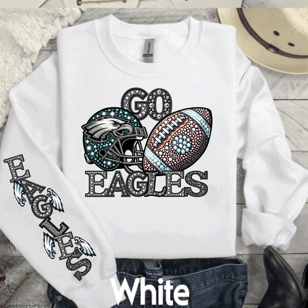 A Blessed Texas Mess Boutique Faux Glitter Philadelphia Football Sweatshirt, Philly T-shirt And Hoodie,… — main product shot