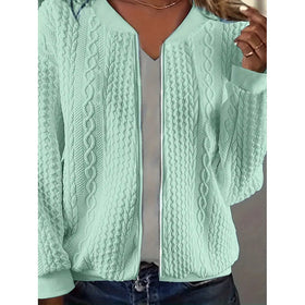 Bomber Jackets For Women Cute Jacquard Coats Lightweight Zip Up Jackets