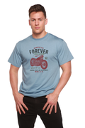 Spun Bamboo FOREVER TWO WHEEL Men's Bamboo Viscose/Organic Cotton Short Sleeve Graphic T-Shirt — side view
