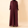 Mariam's Collection French Terry Hoodie Abaya With Pockets  (MA340) — lifestyle worn / used context