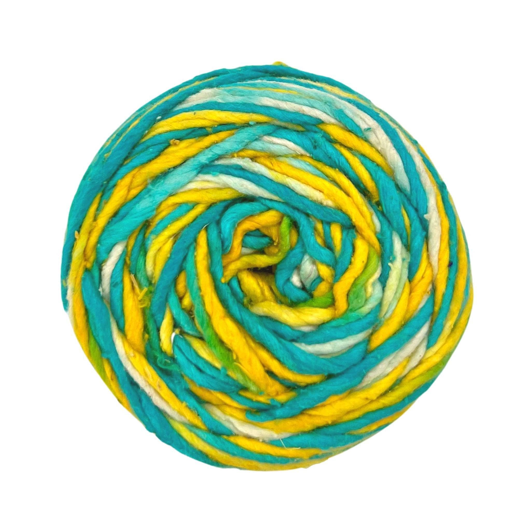 Darn Good Yarn Darn Good Yarn Fun and Games Scarf Kit — Darn Good Yarn branding close-up